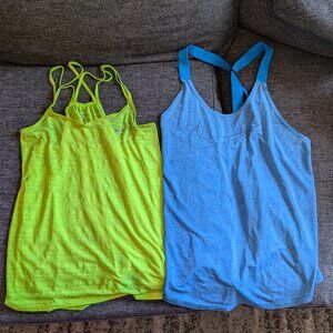 Two Nike Running Tank Tops — Lightweight Nike Workout Tops